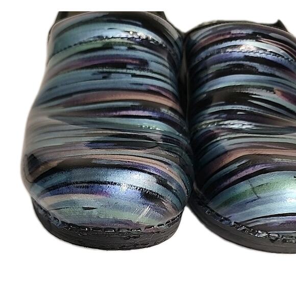 Dansko XP 2.0 Nurse Shoes | Teal Striped Patent Comfort And Support Sz 41 READ - Picture 2 of 13